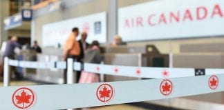 Sparaliżowana Air Canada