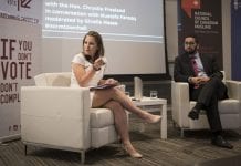 Spotkanie z Chrystią Freeland zakończone po niewygodnych pytaniach