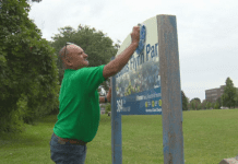 Antyislamskie grafitti w Dennis Flynn Park