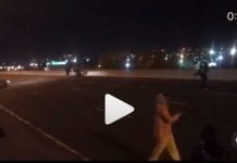 Na własną rękę zablokowali autostradę 409, żeby “palić gumę”