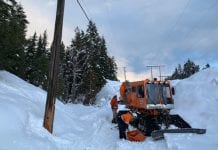 Duże opady śniegu w Kolumbii Brytyjskiej