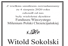 Witold Sokolski nie żyje
