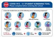 W Toronto i Peel jeśli dziecko ma choć jeden symptom musi zostać w domu izolować się i zrobić test na Covid