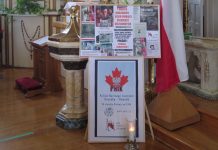 Wystawa Pamięci Żołnierzy Niezłomnych w kościele NMP w Wilnie