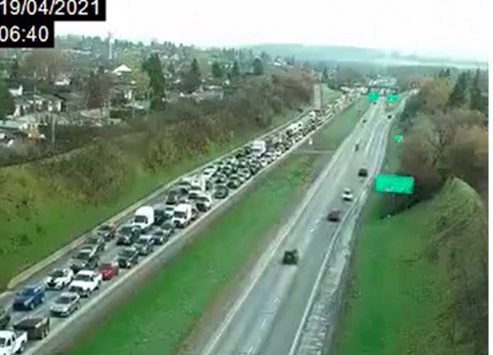 korki na granicy zQuebekiem