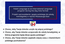 Petycja w sprawie powołania dziennej szkoły polskiej w Mississaudze