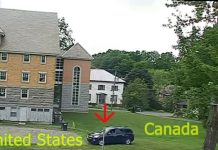 Przez trawnik nielegalnie z Kanady do USA