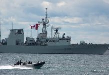 Pożar na kanadyjskim okręcie