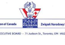 Związek Narodowy Polski w Kanadzie wyrazy poparcia