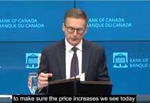 Prezes Bank of Canada: “inflacja będzie przejściowa, ale nie krótkotrwała”