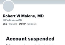 Dr Malone “zweryfikowany negatywnie” przez factcheckers Twittera…