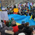 Demonstracja poparcia dla Ukrainy w Toronto
