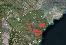 Mapa oprysków w Mississaudze