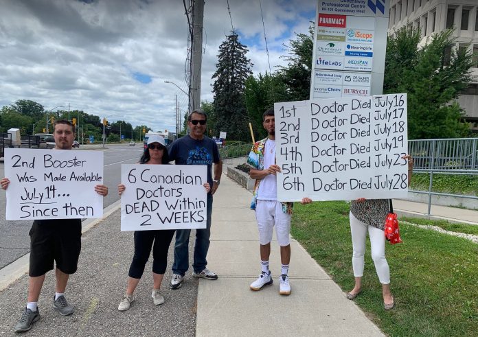 protest przed szpitalem