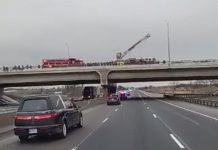 Kawalkada policyjnych samochodów przewiozła ciało Grzegorza Pierzchały do Barrie. Pogrzeb 4 stycznia