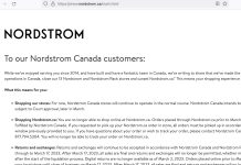 Nordstrom zwija się z Kanady