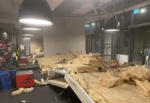 W nowym kondo spadł sufit