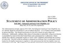 Administracja Bidena wetuje ustawę wymagającą okazania dokumentu tożsamości przy głosowaniu