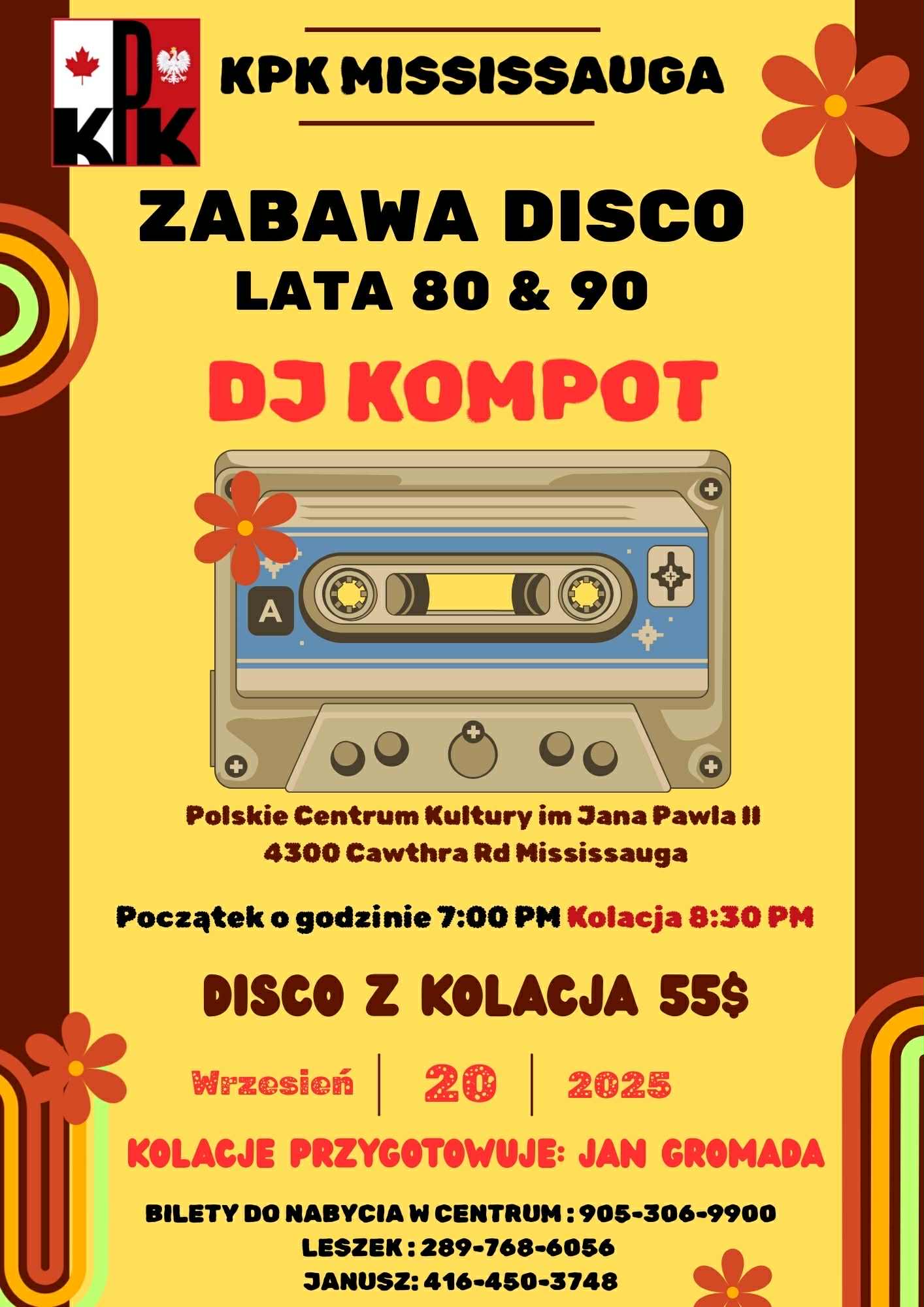 Zabawa Disco – środki dla KPK Mississauga