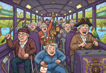 Michalinka: Wesoły autobus z seniorami