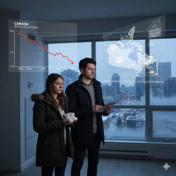 Katastrofa demograficzna dzietność – w Kanadzie spadła do rekordowo niskiego poziomu 1,25 dziecka na kobietę
