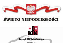 Zaproszenie na obchody Odzyskania Niepodległości organizowane przez KPK Okręg Mississauga
