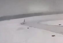 Samolot LOTu wpadł w poślizg przy końcu pasa w Wilnie