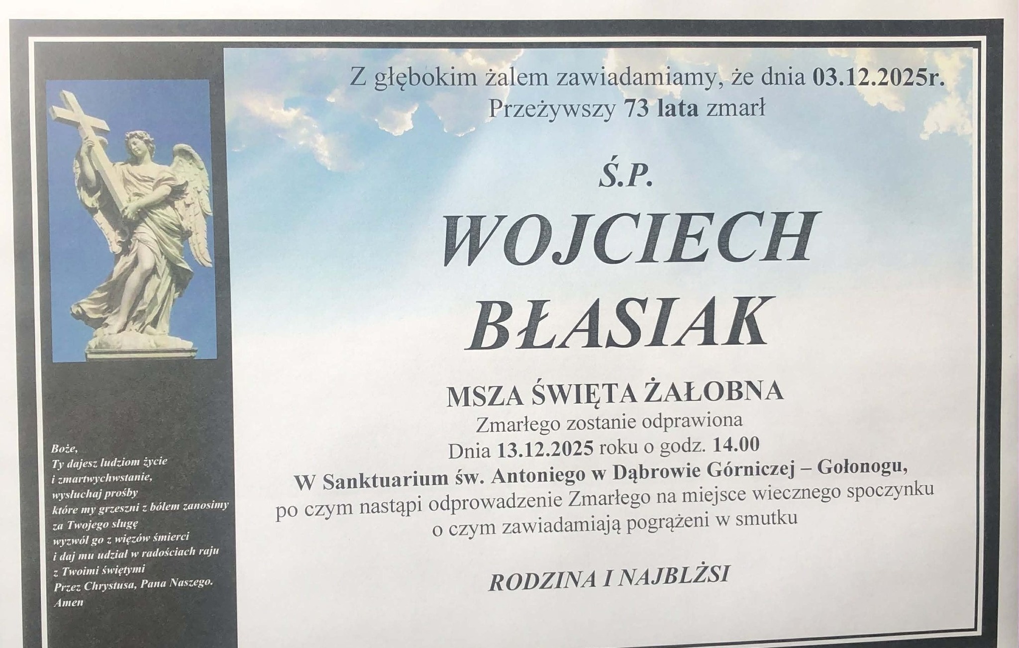 Pośmiertne odznaczenie dla naszego Autora Wojciecha Błasiaka