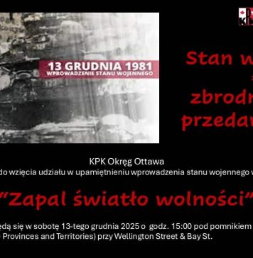 Stan Wojenny – zbrodnia bez przedawnienia zaprasza KPK Ottawa