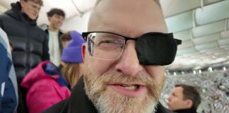 Grzegorz Braun, Stanisław Tymiński i Janusz Waluś na Stadionie Narodowym