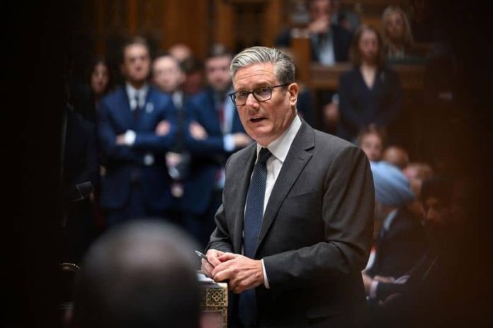Prime Minister's Questions at the House of Commons in London