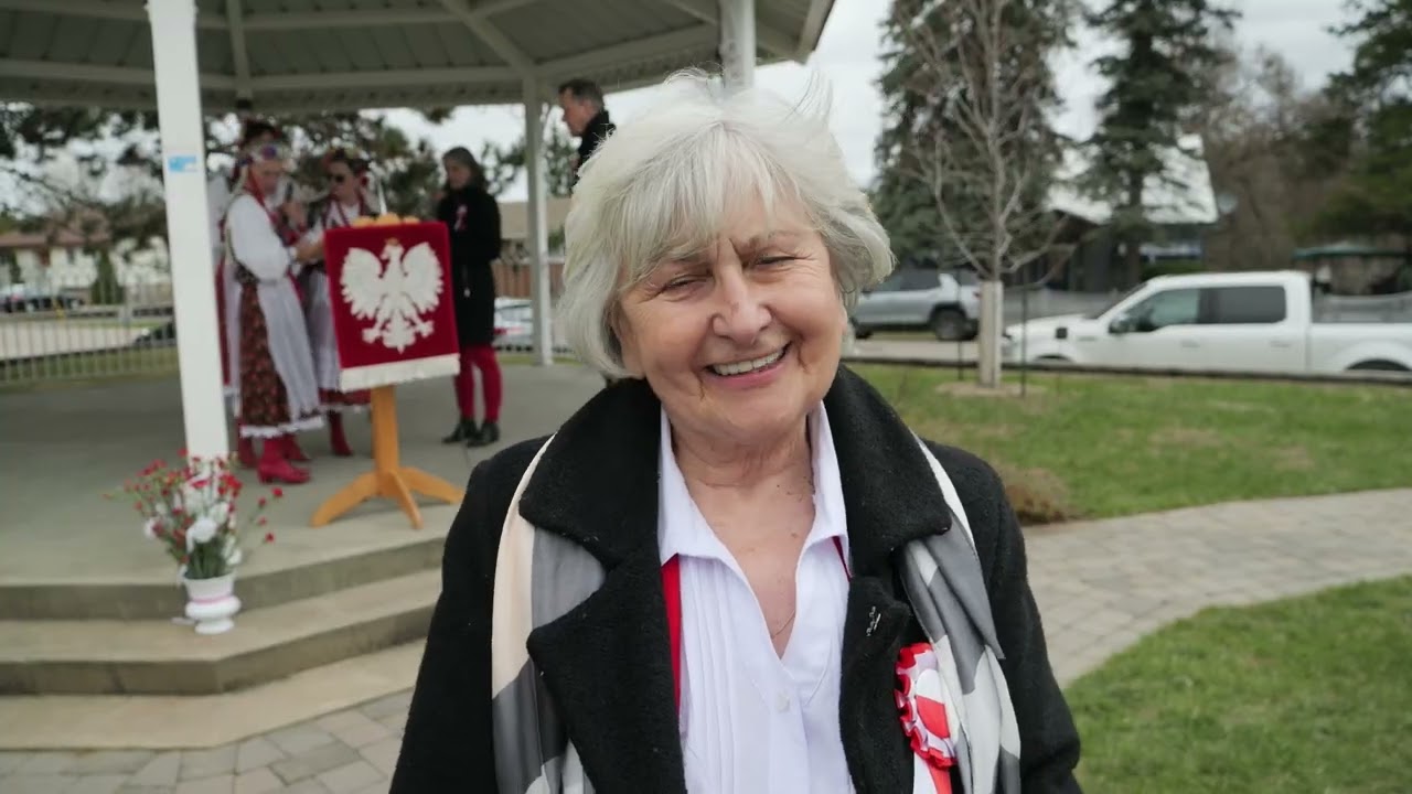 Uroczystości podniesienia polskiej flagi w Barry’s Bay na Kaszubach