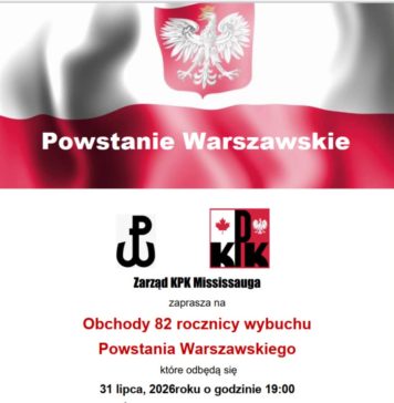 Obchody 82. rocznicy wybuchu Powstania Warszawskiego w Mississaudze