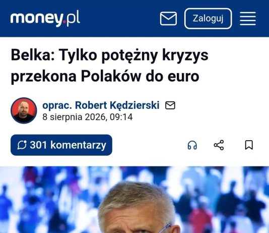 Belka: Tylko potężny kryzys przekona Polaków do euro…