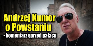 Andrzej Kumor o Powstaniu komentuje sprzed pałacu
