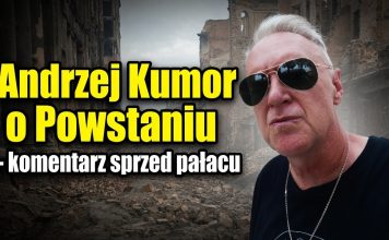Andrzej Kumor o Powstaniu komentuje sprzed pałacu