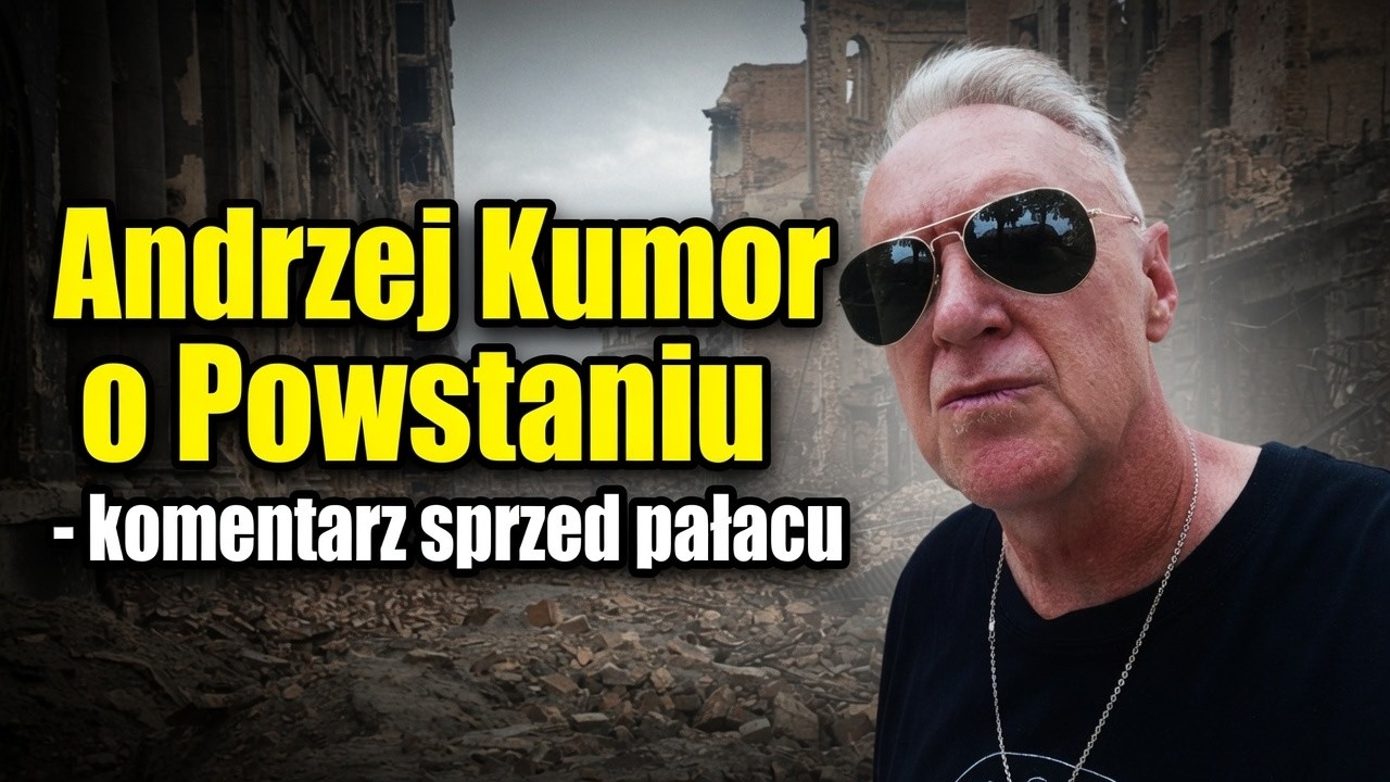 Andrzej Kumor o Powstaniu komentuje sprzed pałacu