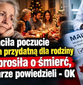 Straciła poczucie bycia przydatną dla rodziny poprosiła o śmierć, lekarze powiedzieli – OK