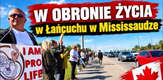 W obronie życia – ludzki łańcuch w Mississaudze